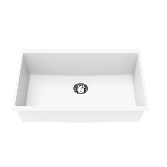 550/660/730/810mm Lukka Crete Square Single Bowl Granite Kitchen Sink
