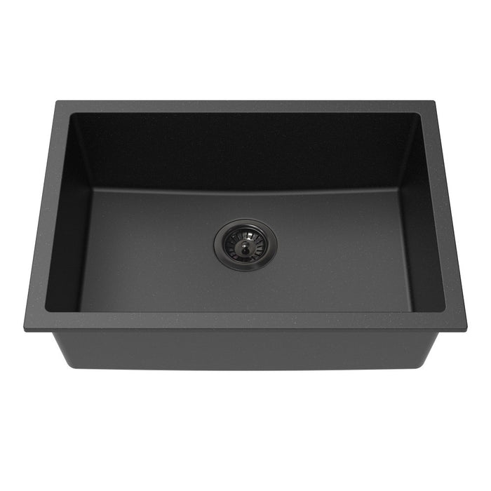550/660/730/810mm Lukka Crete Square Single Bowl Granite Kitchen Sink