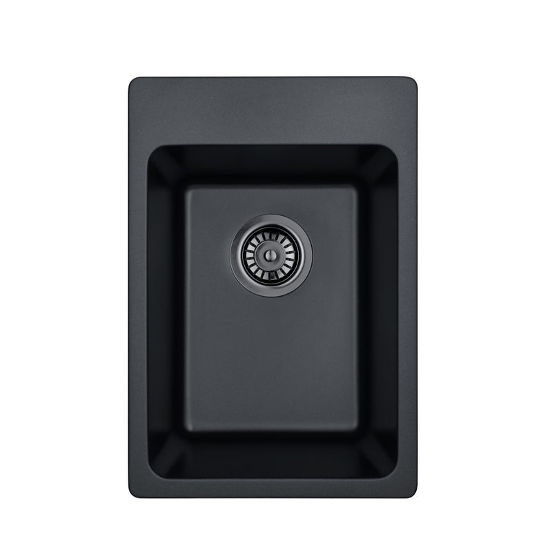 350*510*235mm Lukka Laufey Compact Square Single Bowl Granite Laundry/Bar Sink