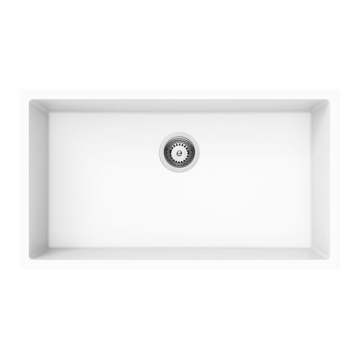 550/660/730/810mm Lukka Crete Square Single Bowl Granite Kitchen Sink