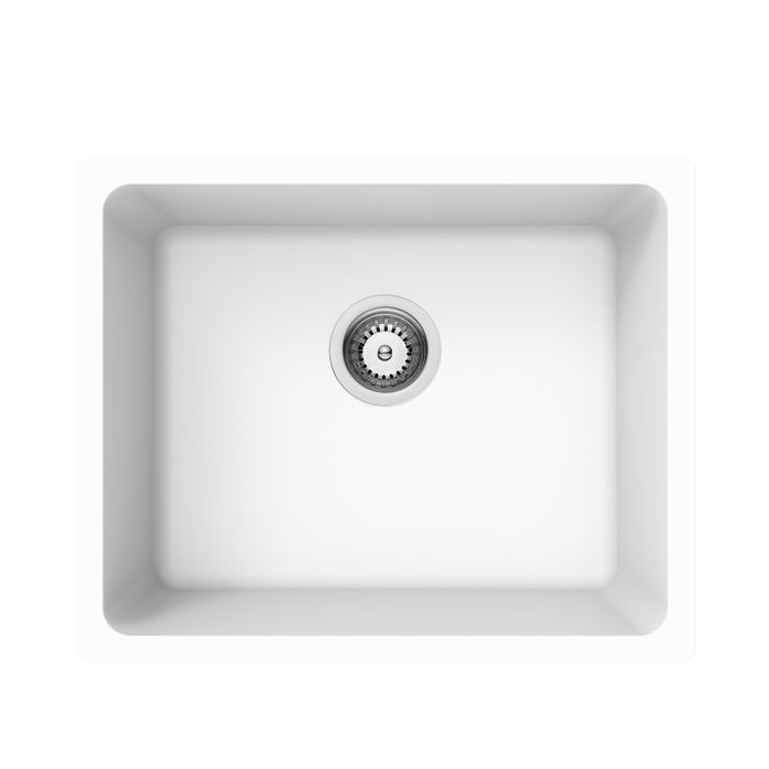 550/660/730/810mm Lukka Crete Square Single Bowl Granite Kitchen Sink