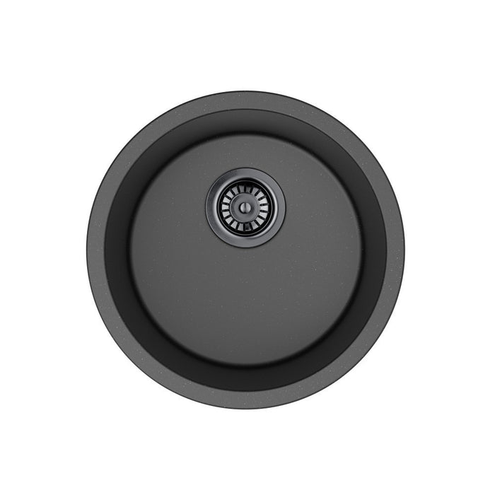 410/450mm Lukka Laufey Round Single Bowl Granite Laundry/Bar Sink