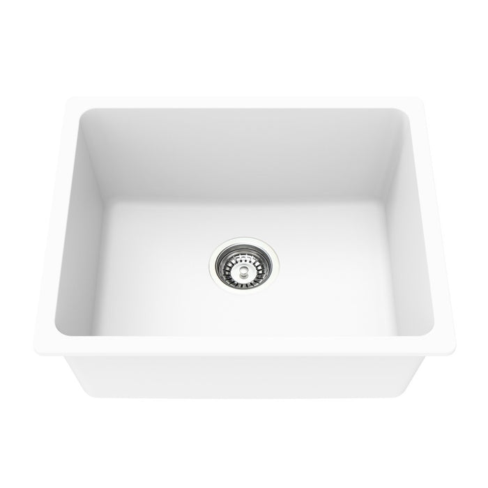 550/660/730/810mm Lukka Crete Square Single Bowl Granite Kitchen Sink