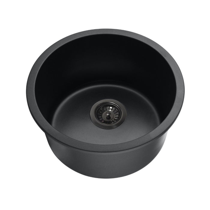 410/450mm Lukka Laufey Round Single Bowl Granite Laundry/Bar Sink