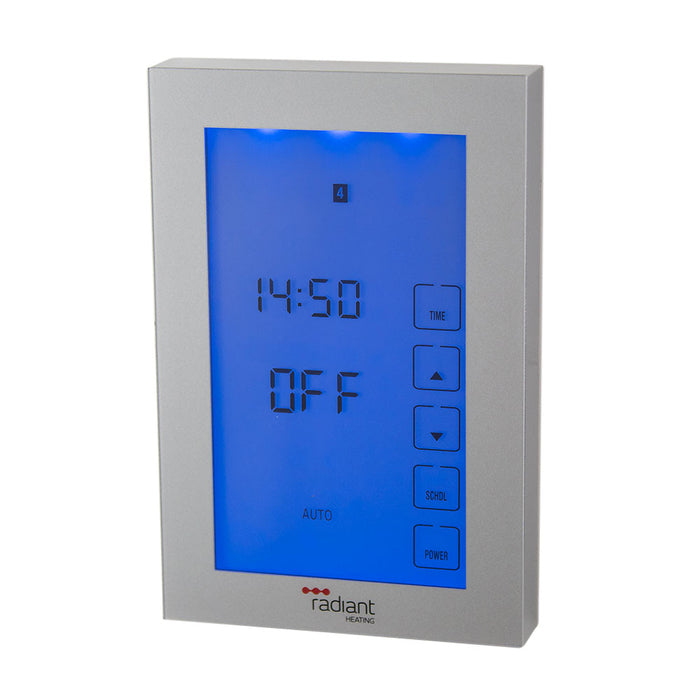 Radiant Premium Look Silver Digital Timer Switch - Vertical Orientation