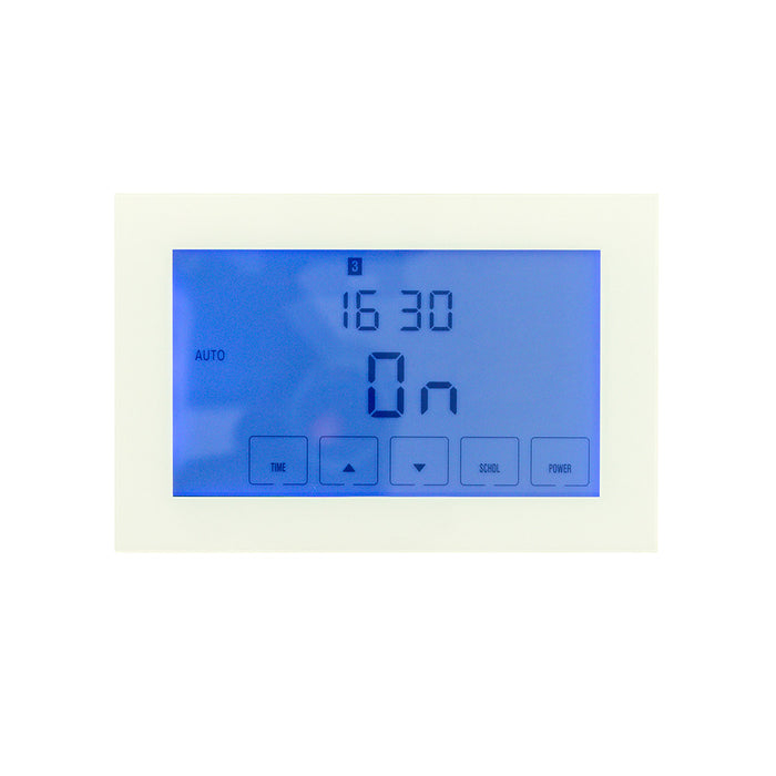 Radiant Premium Look White Digital Countdown Timer Switch - Horizontal Orientation