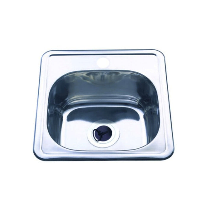 385*385*140mm Roma 304 Stainless Steel Square Single Bowl Under Mount Or Drop In Kitchen Sink