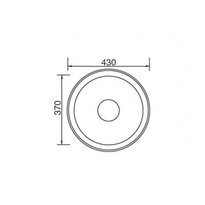 430*430*170mm Roma 304 Stainless Steel Round Single Bowl Under Mount Or Drop In Kitchen Sink