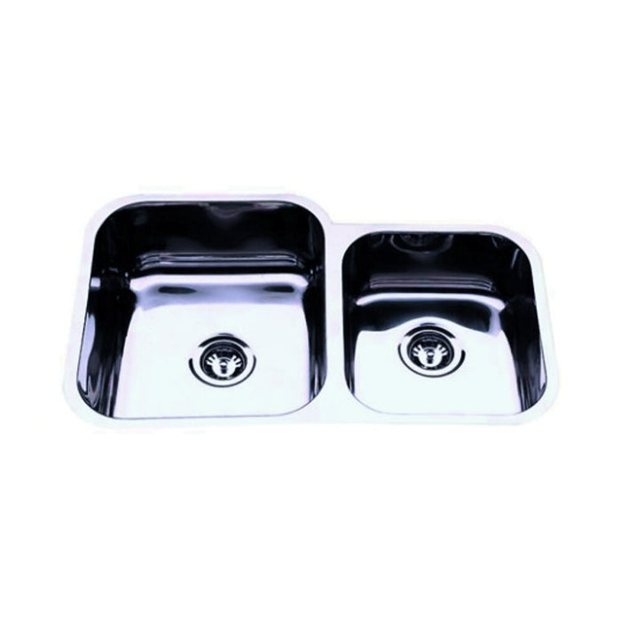 800*490*190mm Roma 304 Stainless Steel Radiused Corner 1 And 3/4 Bowl Under Mount Kitchen Sink