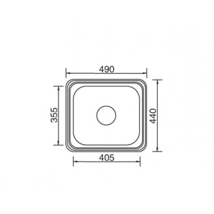 490*440*180mm Roma 304 Stainless Steel Square Single Bowl Under Mount Or Drop In Kitchen Sink