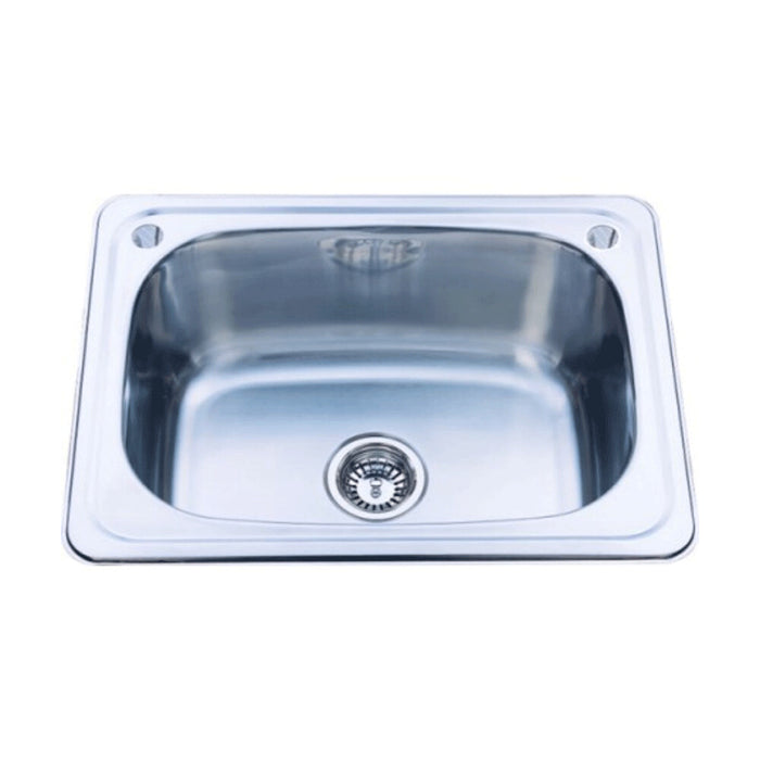 630*470*220mm Roma 304 Stainless Steel Radiused Corner Single Bowl Laundry Sink
