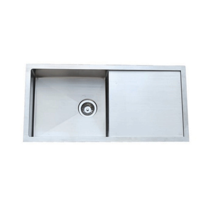 960*460*200mm Roma 304 Stainless Steel Square Single Bowl With Drain Board Kitchen Sink