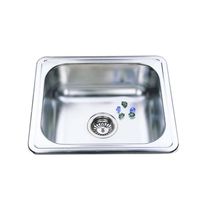 490*440*180mm Roma 304 Stainless Steel Square Single Bowl Under Mount Or Drop In Kitchen Sink