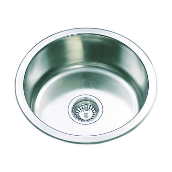 430*430*170mm Roma 304 Stainless Steel Round Single Bowl Under Mount Or Drop In Kitchen Sink