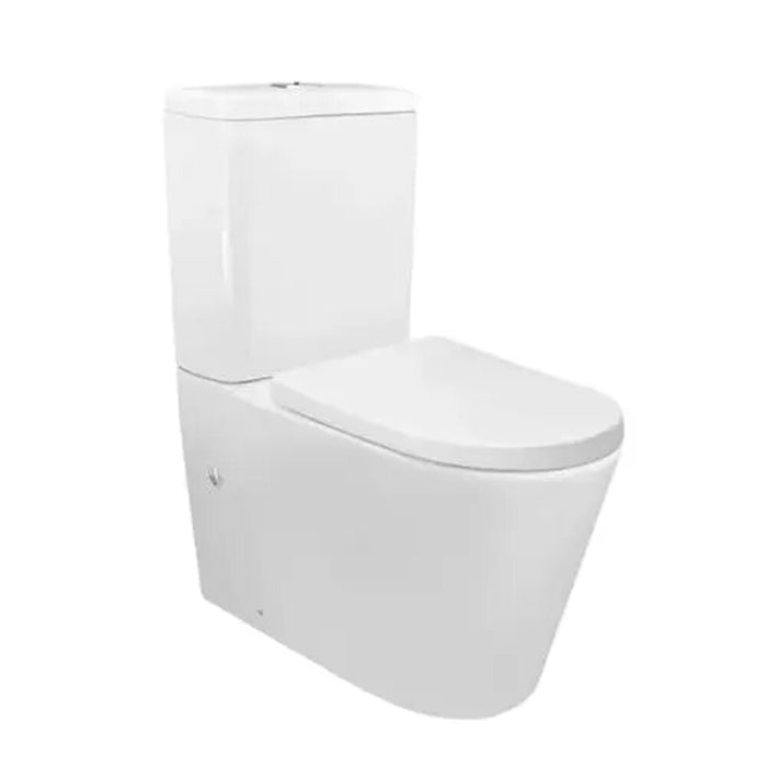 665*430*840mm Inspire Feanza Ceramic Gloss White Tornado Back To Wall Toilet