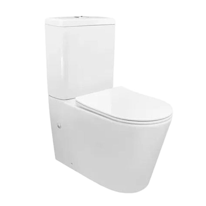 665*430*840mm Inspire Feanza Ceramic Gloss White Tornado Back To Wall Toilet