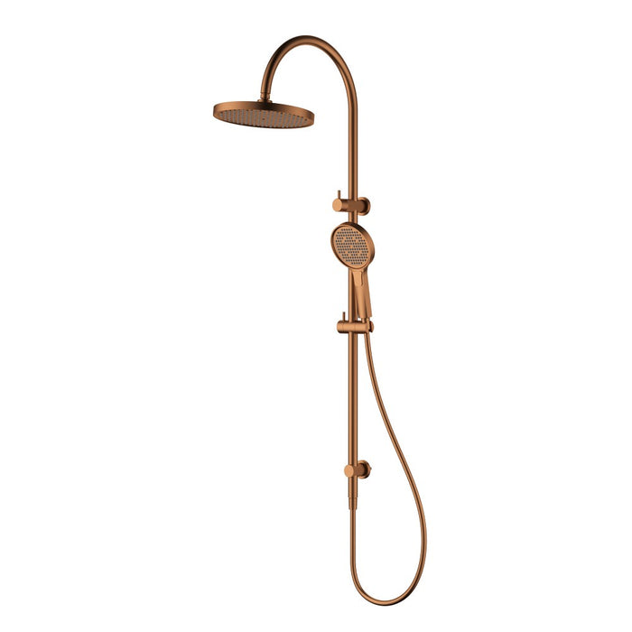 250mm ACL Linie Brass Round Multi-Function Twin Shower