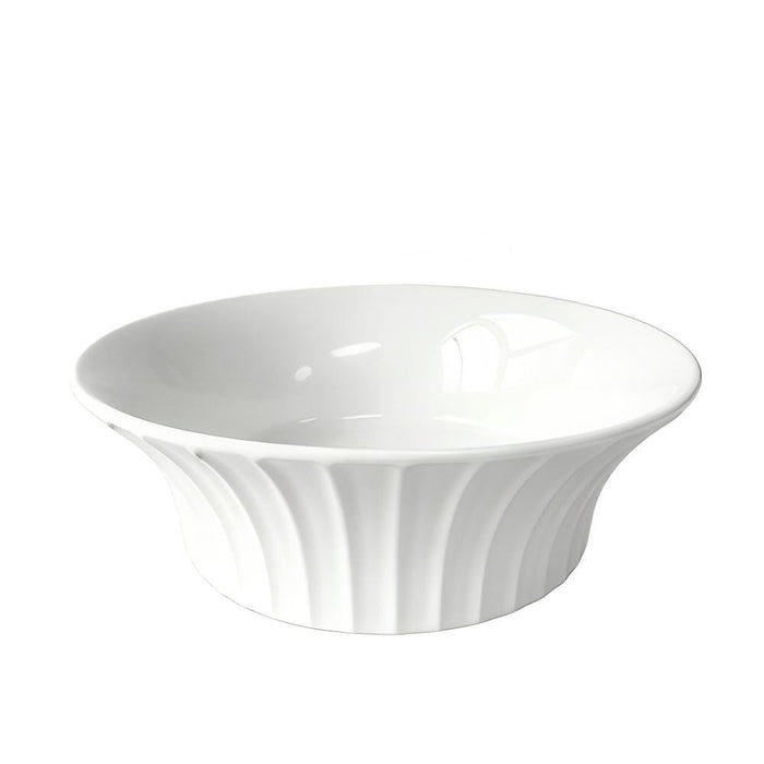 395*395*130mm Infinity Round Ceramic Fluted Above Counter Basin