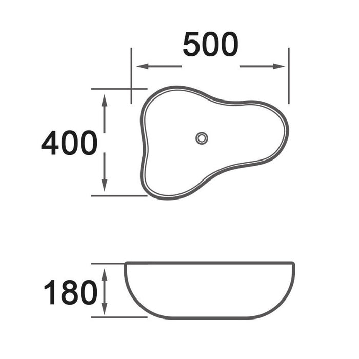500*400*180mm Infinity Bronze Irregular Rustic Cracked Stone Above Counter Basin