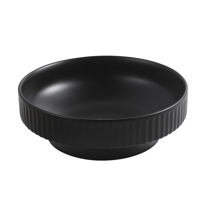 365*365*120mm Infinity Round Ceramic Fluted Above Counter Basin