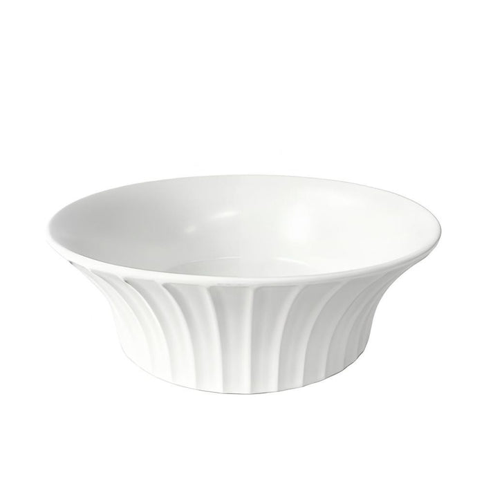 395*395*130mm Infinity Round Ceramic Fluted Above Counter Basin