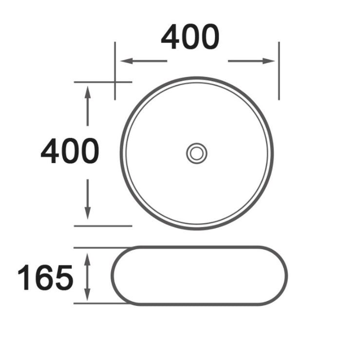 400*400*165mm Infinity Bronze Round Ceramic Rustic Cracked Stone Above Counter Basin