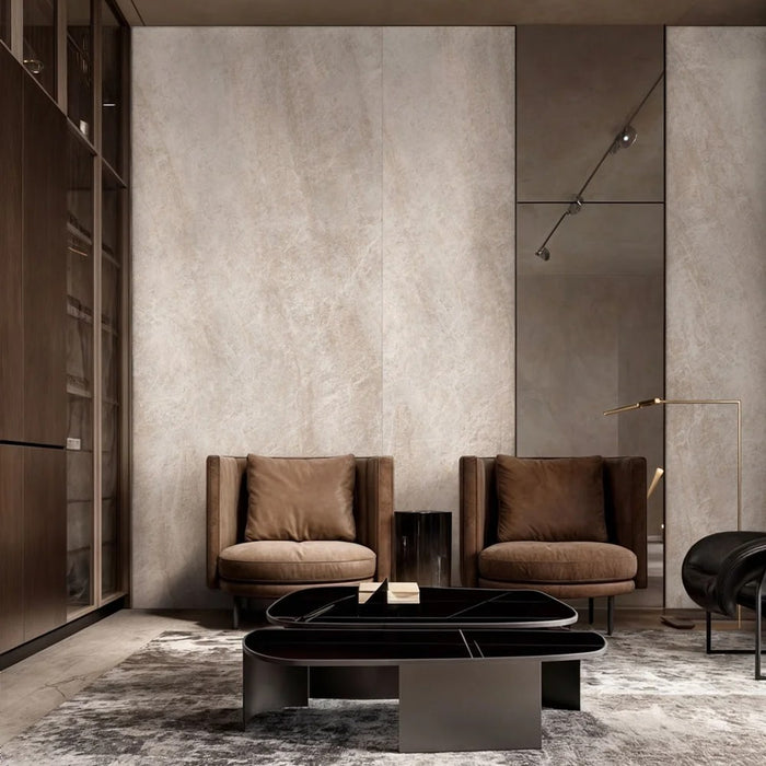 600*600mm Muses Concrete Taj Mahal Felltec Beige/Ivory 1.44M2/Ctn