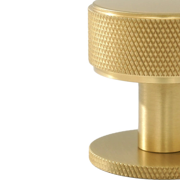 35mm Momo Belgravia Solid Brass Knurled Round Knob