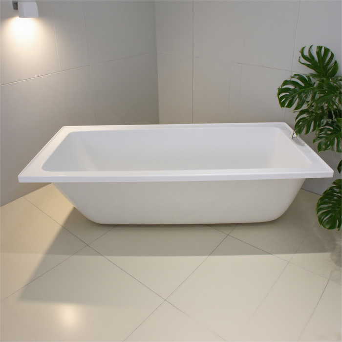 1500-1800*750*470mm Broadway Alpha A Or B White Acrylic Rectangle Drop In  Bathtub