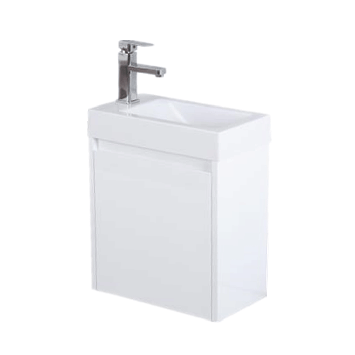 450*250*530mm Poseidon White PVC Mini Bathroom Freestanding/Wall Hung Vanity With Poly Marble Top