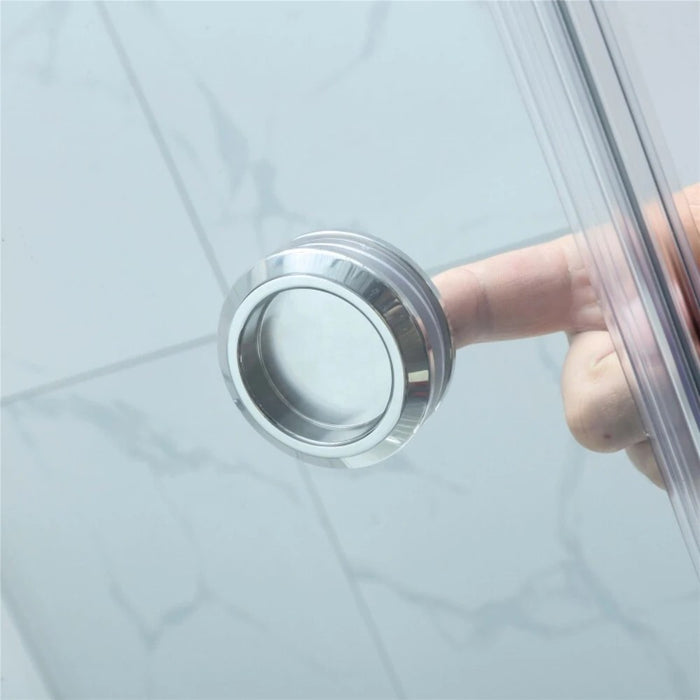 920-1750mm Covey Chrome Semi-Frameless L Shape Sliding Door 6mm Thickness Shower Screens - 1900mm Height