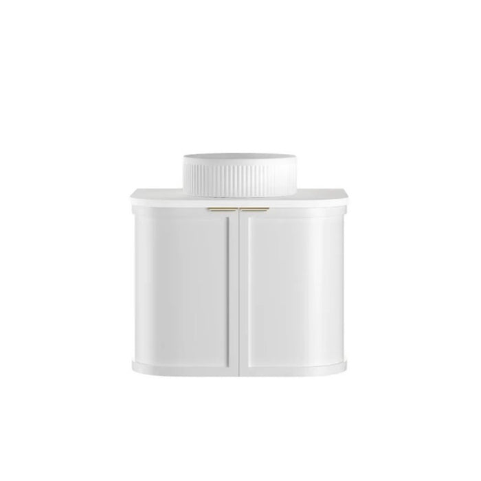 600-1800*452*450mm OTTI Hampshire Stain White High Moisture Resistant Plywood Curve Wall Hung Vanity