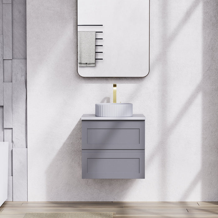 600-1500*460*560mm Matt Grey Bathroom Vanity Wall Hung Cabinet Only and Ceramic/Stone Top Available