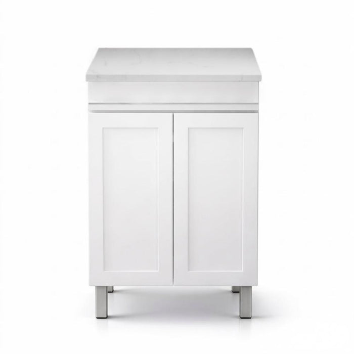 600-1500*450*820mm ABS Miami Matt White Shaker Plywood Freestanding Vanity With Legs