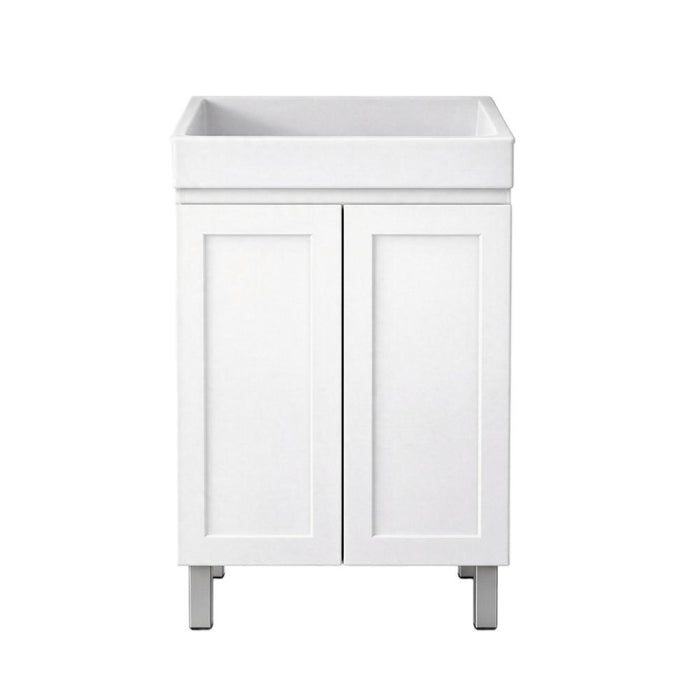 600-1500*450*820mm ABS Miami Matt White Shaker Plywood Freestanding Vanity With Legs