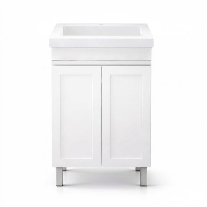 600-1500*450*820mm ABS Miami Matt White Shaker Plywood Freestanding Vanity With Legs