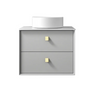 600*460*550mm Boston Light Grey High Moisture Resistant Plywood/Polyurethane Wall Hung Vanity - HD reno