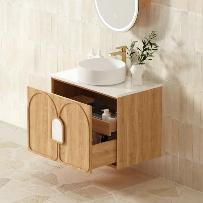 600-1800*460*550mm OTTI Laguna Mark Il Natural Woodland Oak High Moisture Resistant Plywood Wall Hung Vanity