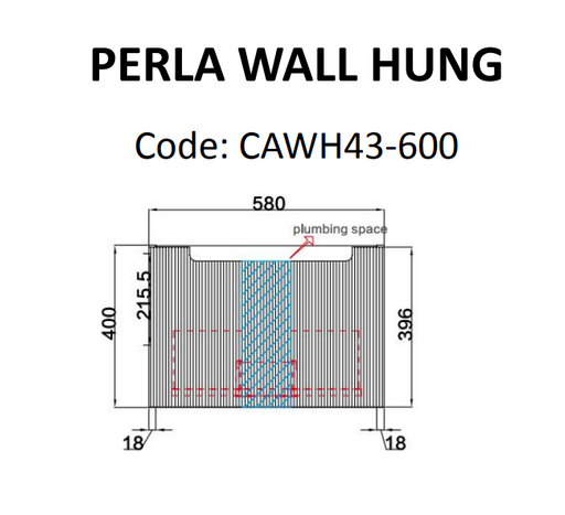 600-1800*460mm*400mm Aulic Perla Mark II Matt White Wall Hung Fluted Vanity - HD reno