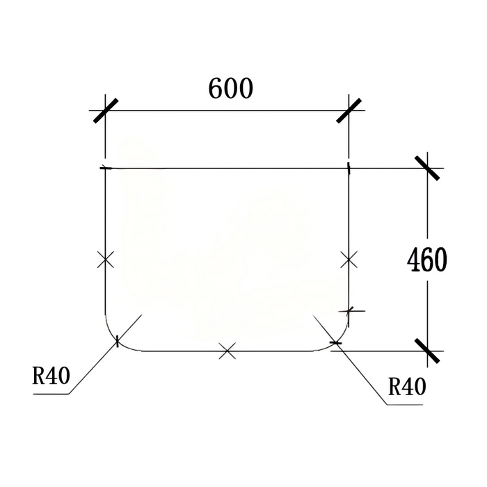 600-1500mm Sunny Slim-Line Curved White Fluted Wall Hung Vanity Cabinet Only
