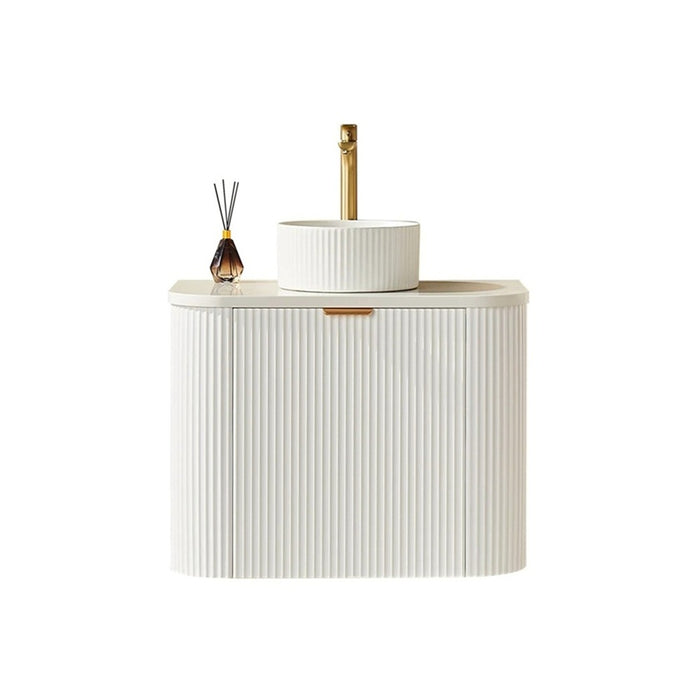 600-1800*500*470mm Poseidon Avalon Matt White PVC Fluted Wall Hung Bathroom Vanity