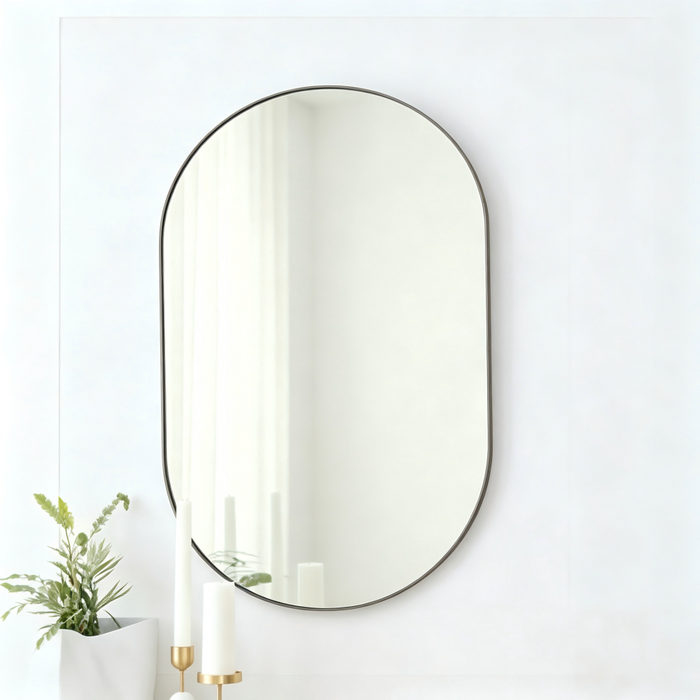 450-1200*900mm Sima Devo Gun Metal Copper-free Glass Aluminium Frame Mirror