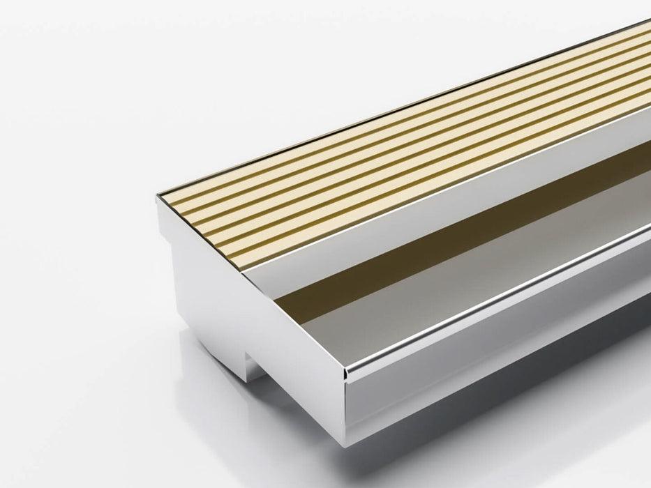 Threshold drainage system for sill only doors with Wave Grate (AA) grate style