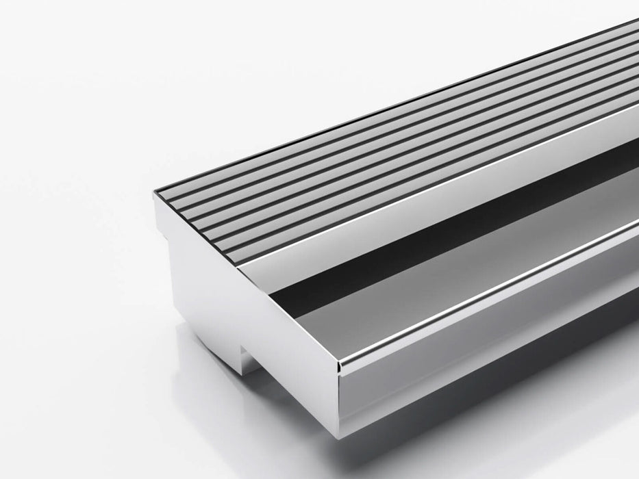 Threshold drainage system for sill only doors with Wave Grate (AA) grate style