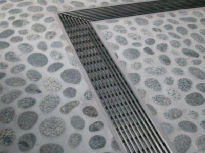 Slimline Linear Drainage system with Architectural (AR) grate style