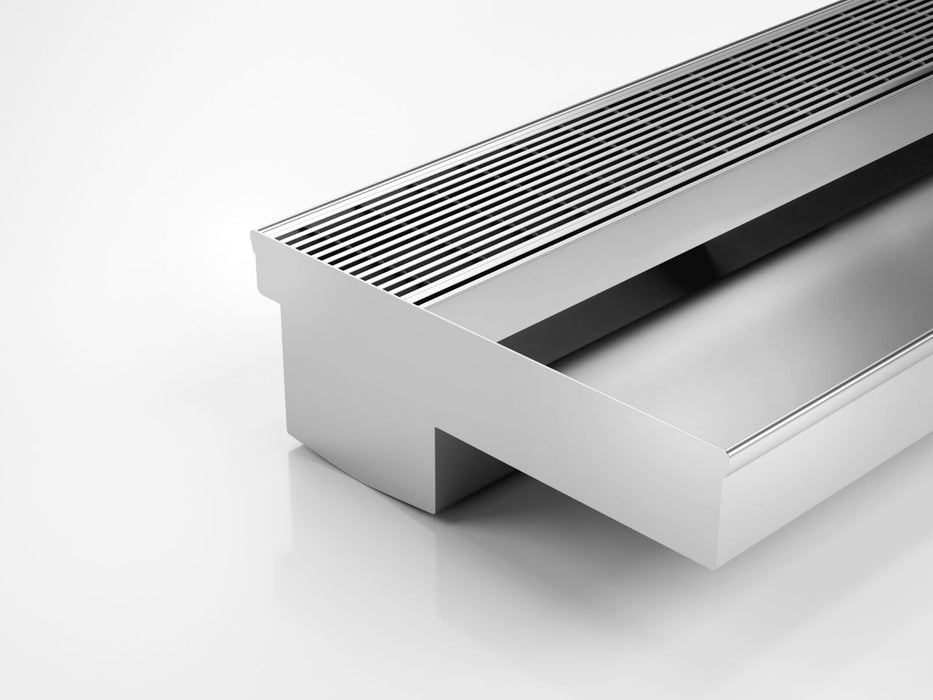 Threshold drainage system for sill only doors with Architectural (AR) grate style