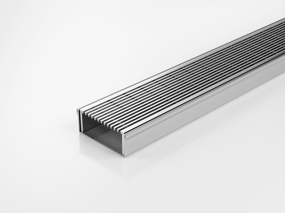 Slimline Linear Drainage system with Architectural (AR) grate style