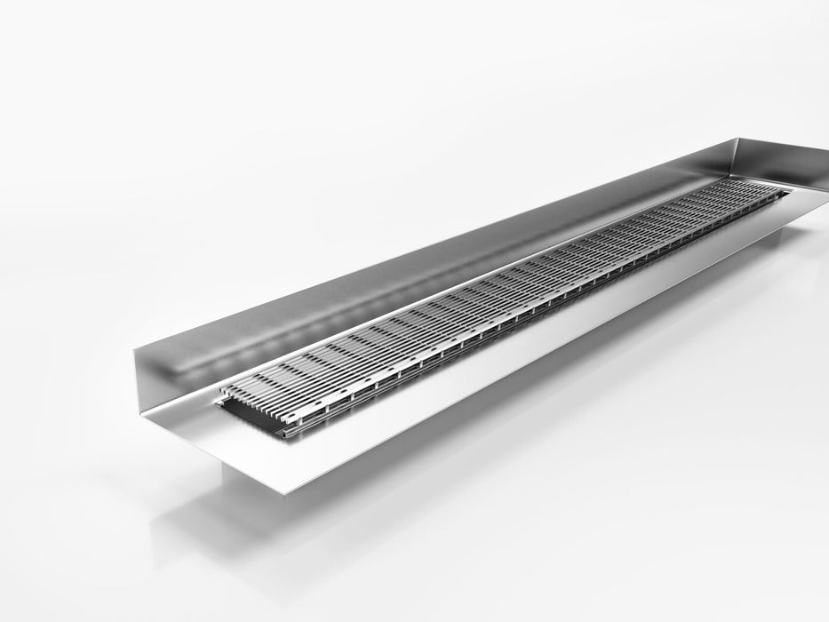 Wall + Floor Flange drainage system with Architectural (AR) grate style