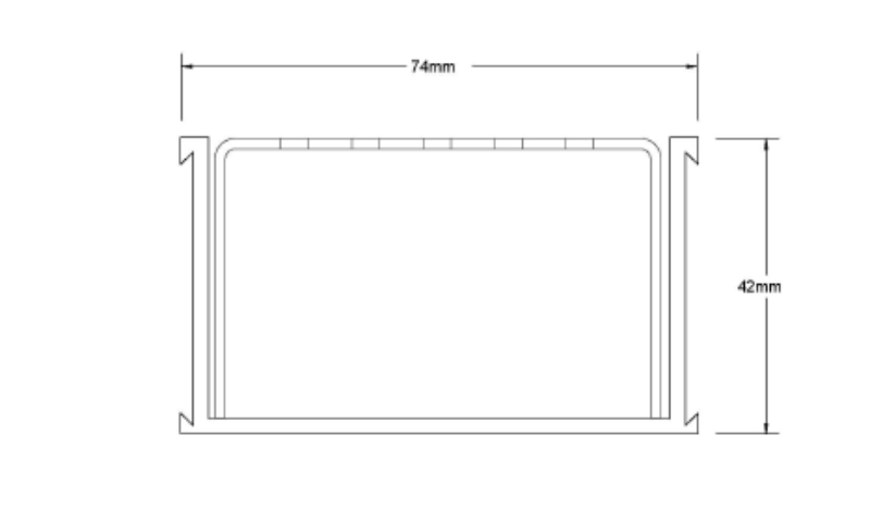 Slimline Linear Drainage system with Punched Slot (PS) grate style