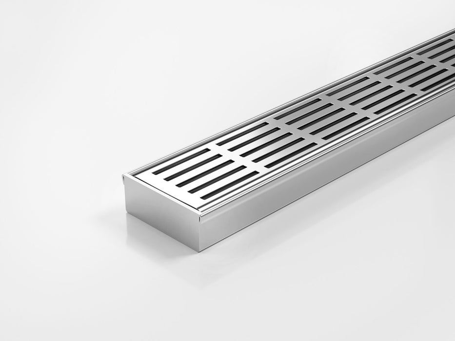 Slimline Linear Drainage system with Punched Slot (PS) grate style